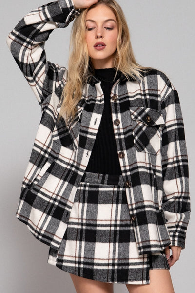 Black & White Plaid Shacket