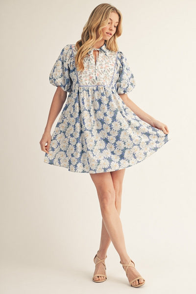 Charlotte Blue Floral Dress