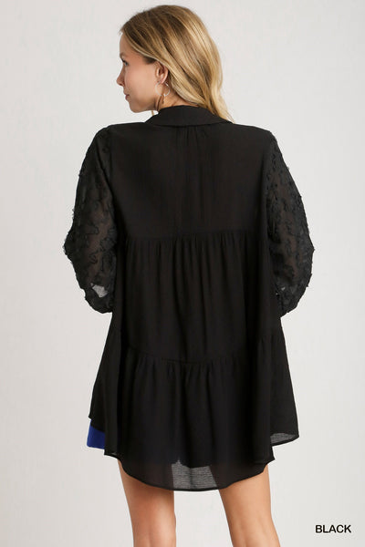 Black Baby Dull Tunic Dress