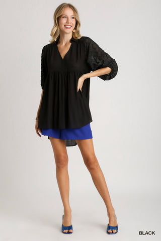 Black Baby Dull Tunic Dress