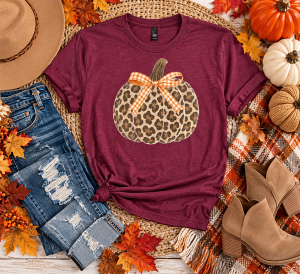 Raspberry Leopard Pumpkin Tee