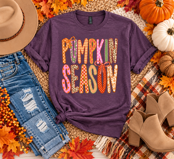 Pumpkin Season Heather Eggplant Tee