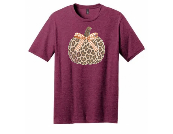 Raspberry Leopard Pumpkin Tee