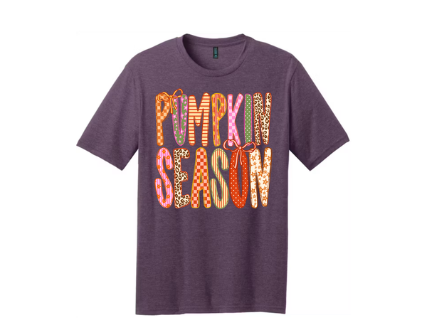 Pumpkin Season Heather Eggplant Tee