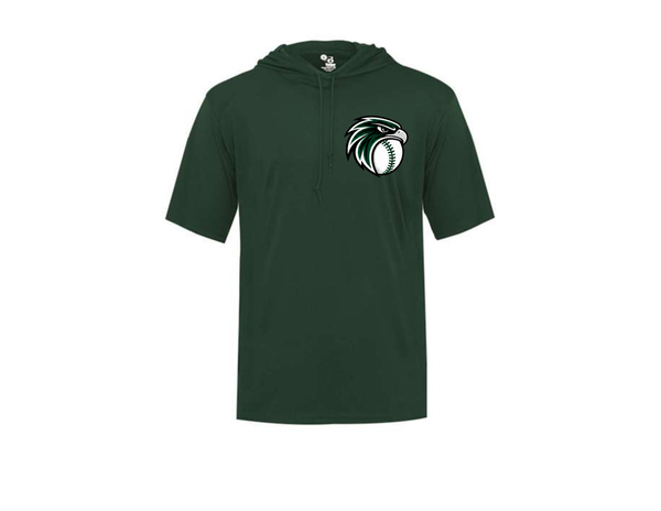 Adult Unisex Badger Performance Shortsleeve Hooded Tee- Falcon