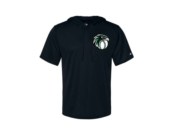 Adult Unisex Badger Performance Shortsleeve Hooded Tee- Falcon