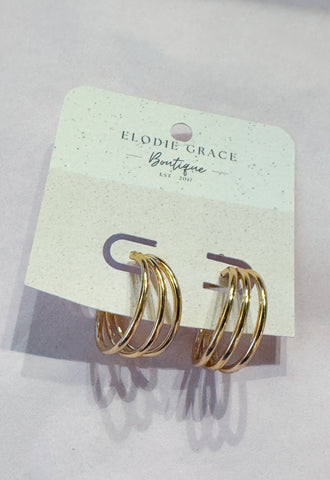 Harper Gold Hoops