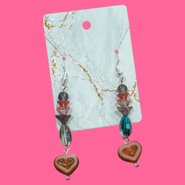 Tulip Heart Drop Earrings