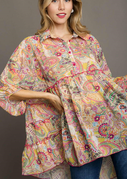 Honey Mix Paisley Tunic Dress