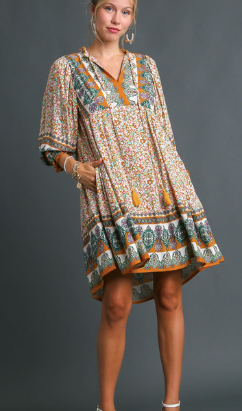 Honey Floral Mix Boho Dress