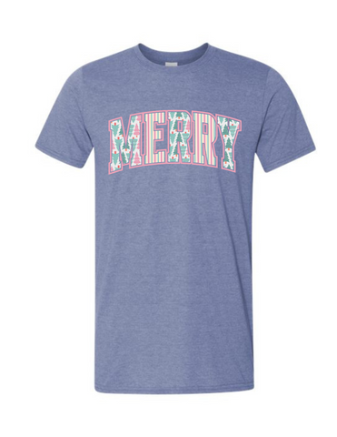 Heather Indigo Merry Tee