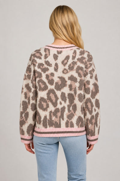 Ellie Leopard Soft Knit Sweater