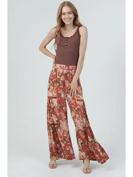 Ryen Rustic Floral Boho Pants