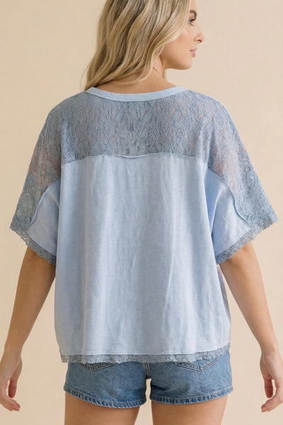 Ivy Ice Blue Peace Top