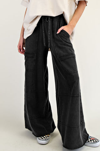 Black Distressed Pants