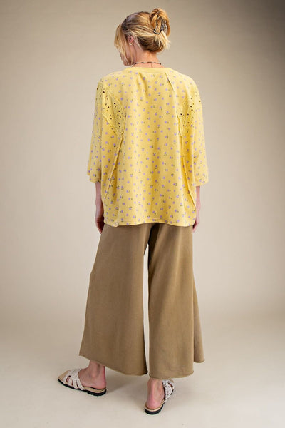 Yellow Patch Daisy Top