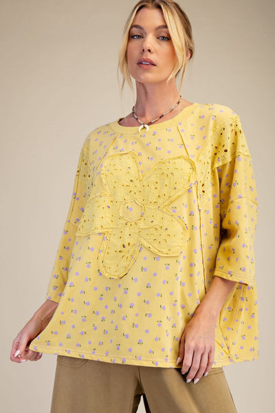 Yellow Patch Daisy Top