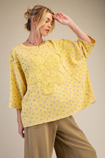 Yellow Patch Daisy Top