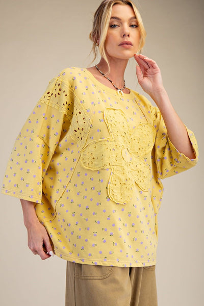 Yellow Patch Daisy Top