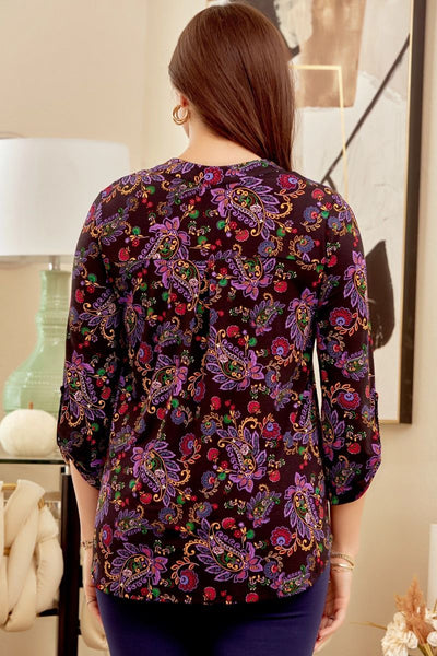 Lizzy Black Floral Top